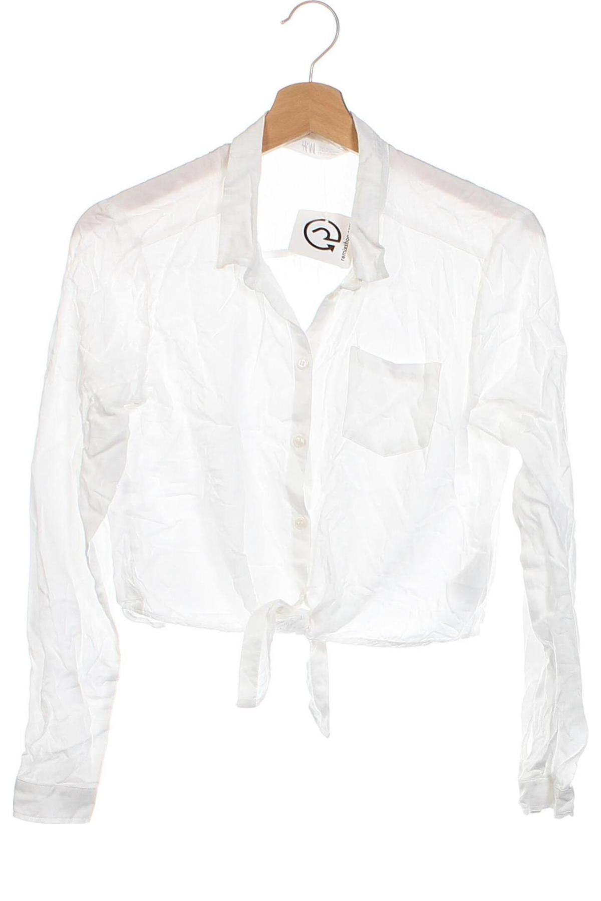 Παιδικό πουκάμισο H&M, Μέγεθος 13-14y/ 164-168 εκ., Χρώμα Λευκό, Τιμή 6,80 €
