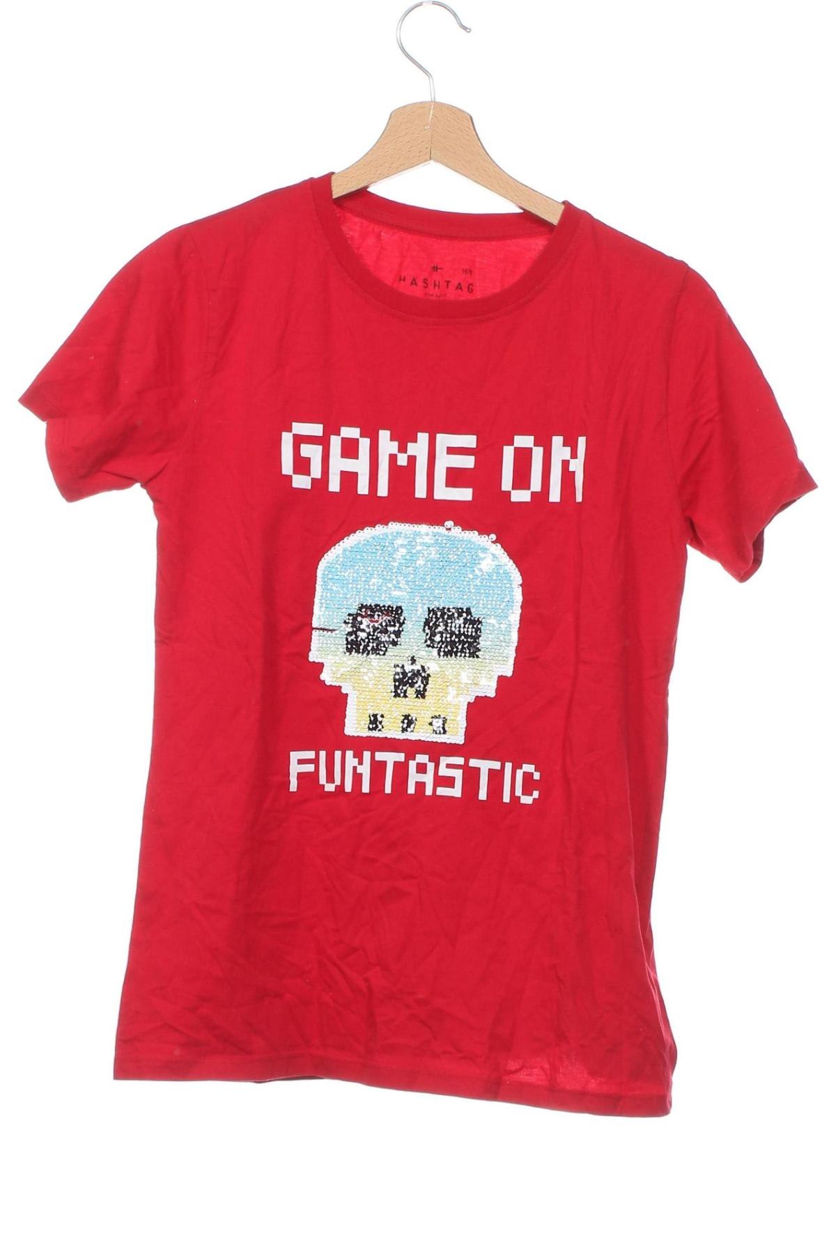 Kinder T-Shirt Hash Tag, Größe 15-18y/ 170-176 cm, Farbe Rot, Preis € 7,99