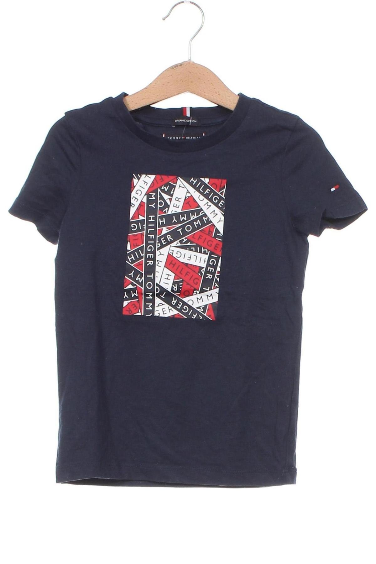 Dziecięcy T-shirt Tommy Hilfiger, Rozmiar 4-5y/ 110-116 cm, Kolor Niebieski, Cena 127,99 zł