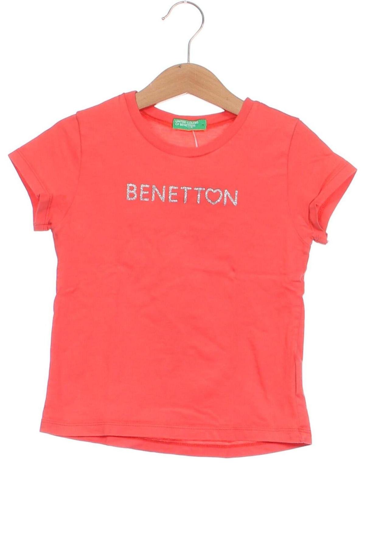 Kinder T-Shirt United Colors Of Benetton, Größe 3-4y/ 104-110 cm, Farbe Rot, Preis 8,00 €