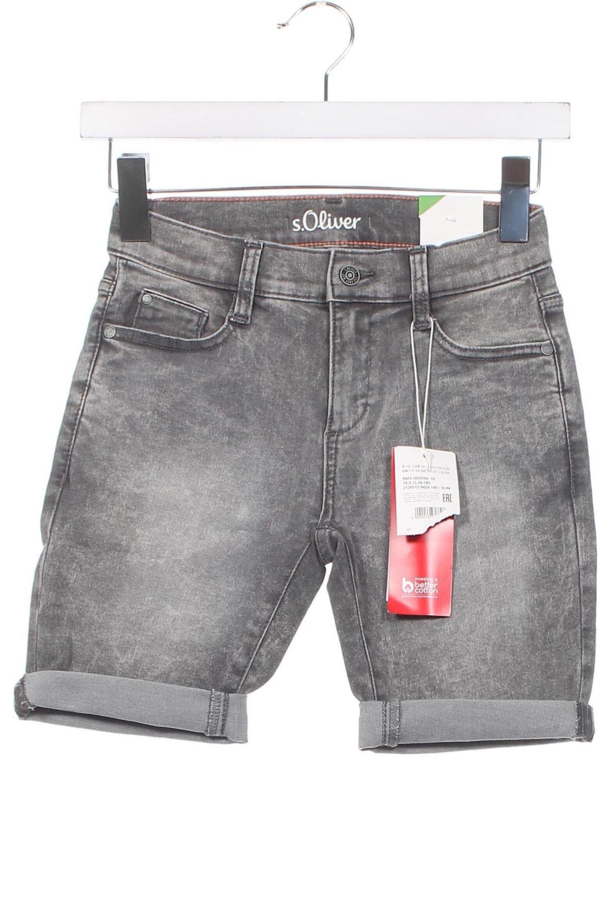 Kinder Shorts S.Oliver, Größe 9-10y/ 140-146 cm, Farbe Grau, Preis 9,49 €