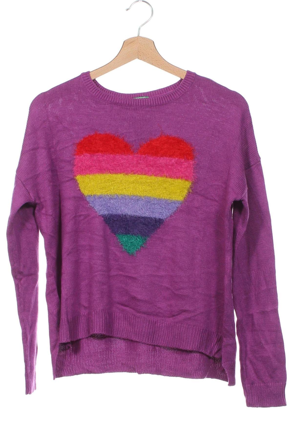 Pulover pentru copii United Colors Of Benetton, Mărime 14-15y/ 168-170 cm, Culoare Mov, Preț 30,99 Lei