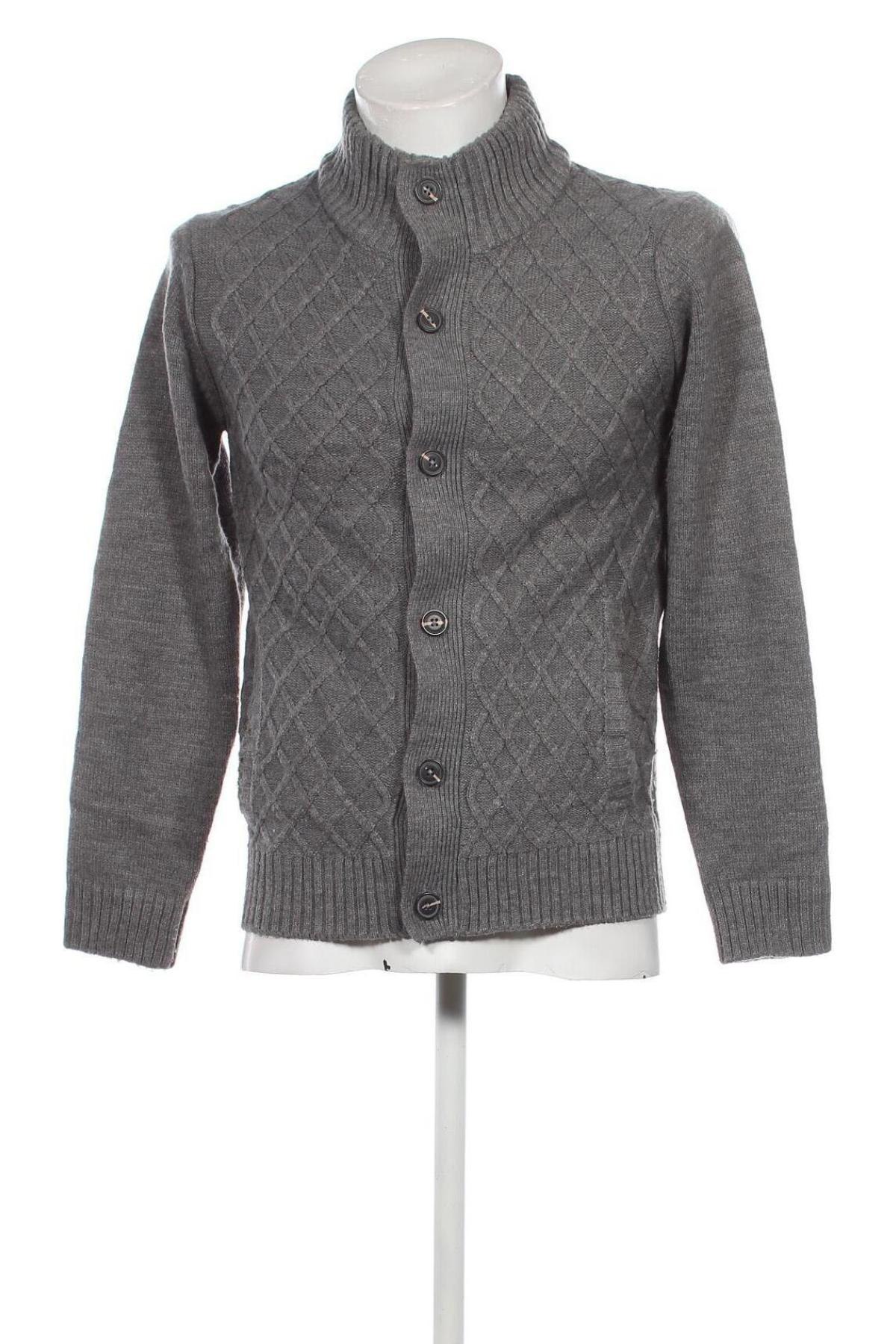 Herren Strickjacke, Größe M, Farbe Grau, Preis 5,49 €