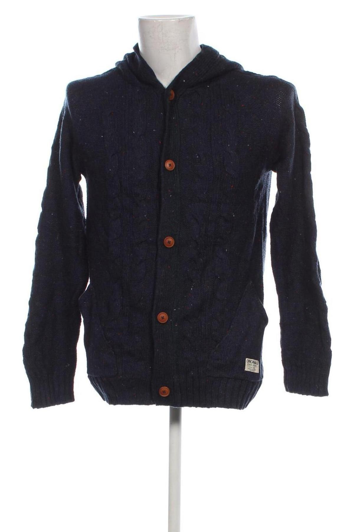 Herren Strickjacke Originals By Jack & Jones, Größe L, Farbe Blau, Preis € 9,99