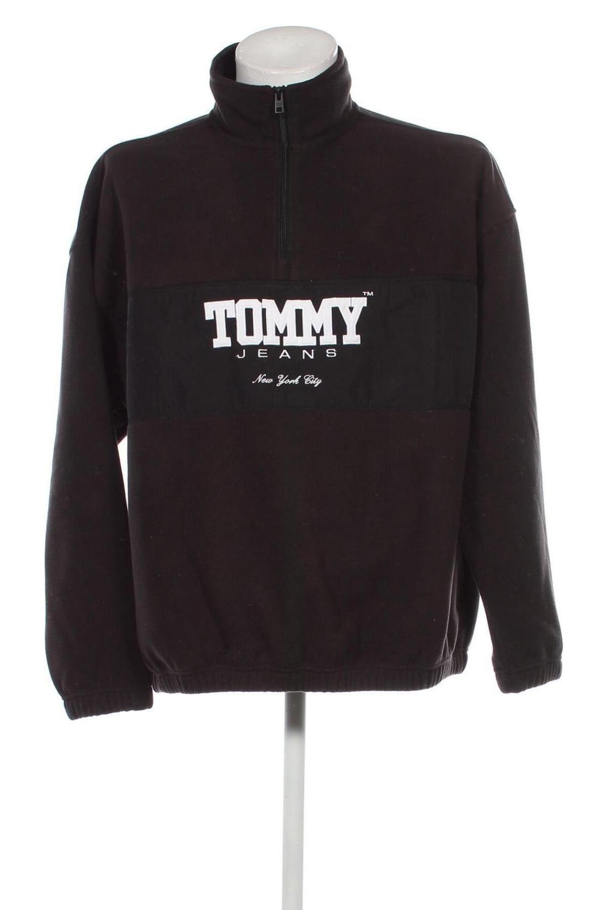 Ανδρική μπλούζα fleece Tommy Jeans, Μέγεθος M, Χρώμα Μαύρο, Τιμή 35,99 €