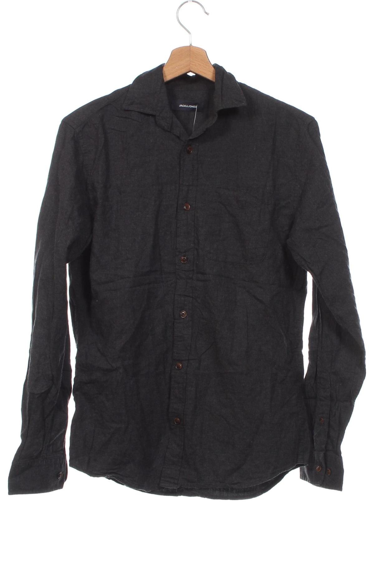 Herrenhemd Jack & Jones, Größe XS, Farbe Grau, Preis 3,79 €