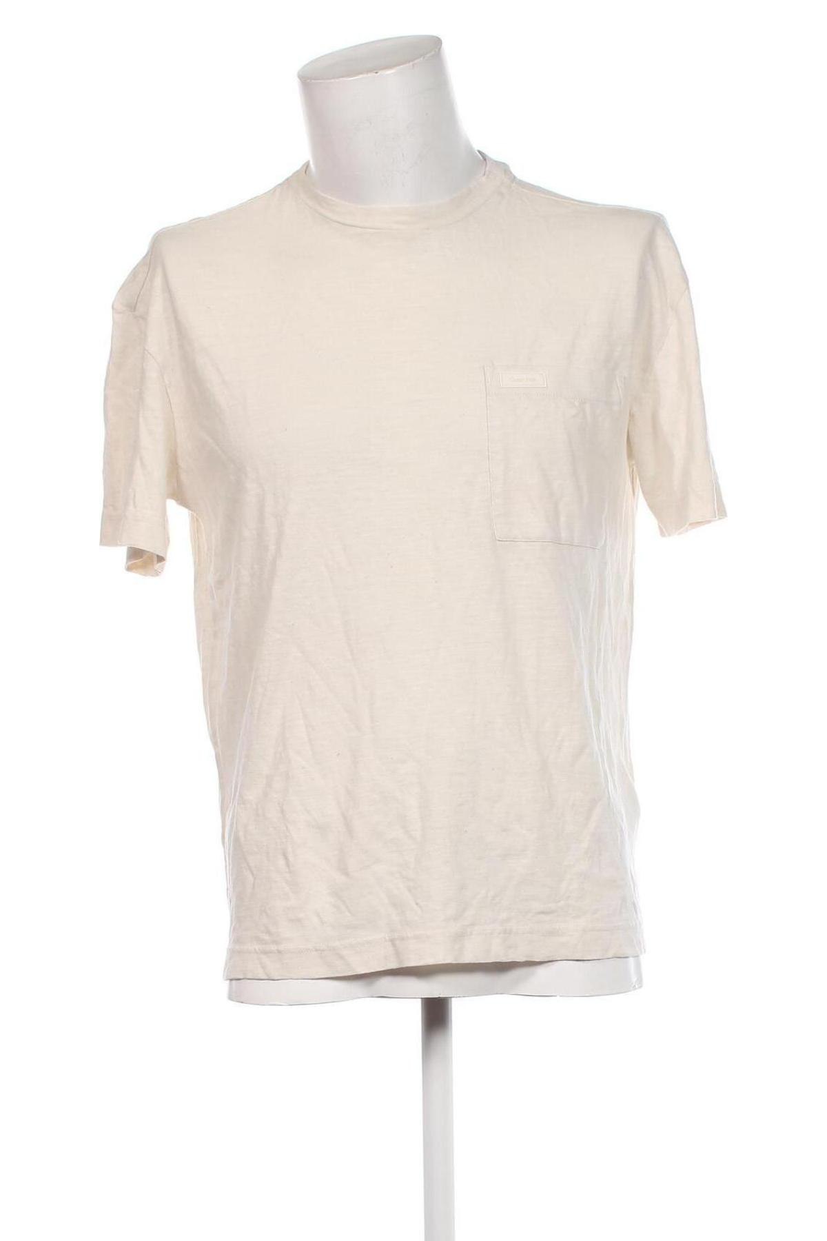 Ανδρικό t-shirt Calvin Klein, Μέγεθος M, Χρώμα Εκρού, Τιμή 42,29 €