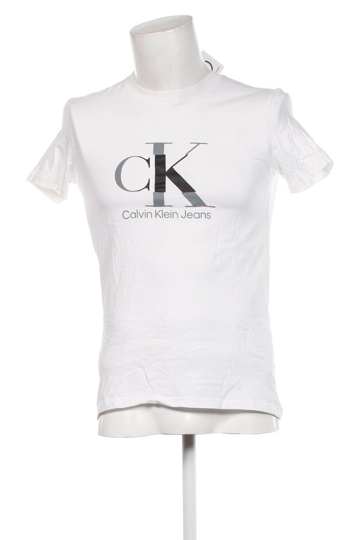 Herren T-Shirt Calvin Klein Jeans, Größe M, Farbe Ecru, Preis € 47,79