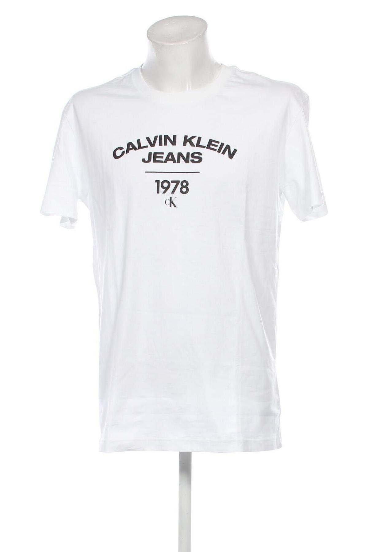 Pánske tričko  Calvin Klein Jeans, Veľkosť XL, Farba Biela, Cena  17,95 €