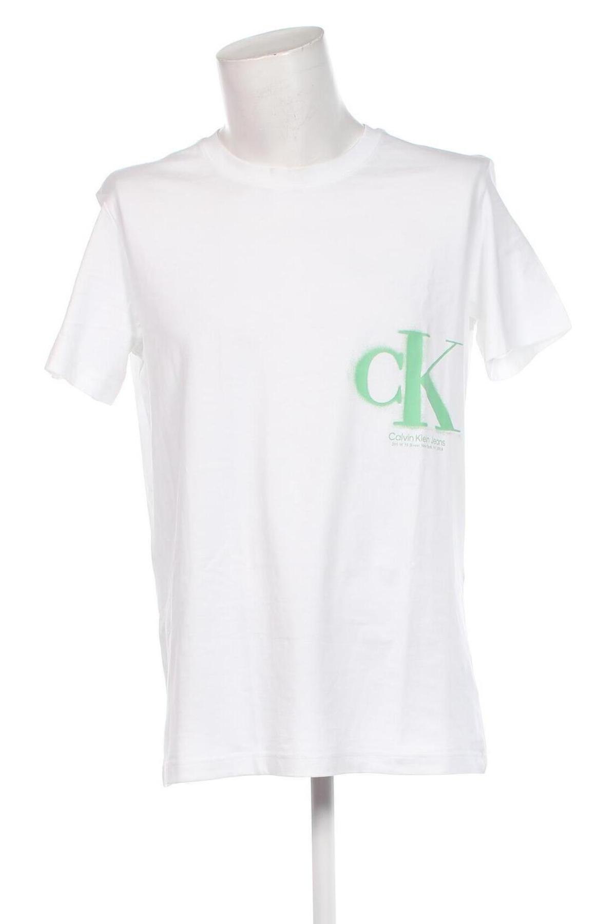 Herren T-Shirt Calvin Klein Jeans, Größe XL, Farbe Weiß, Preis € 47,79