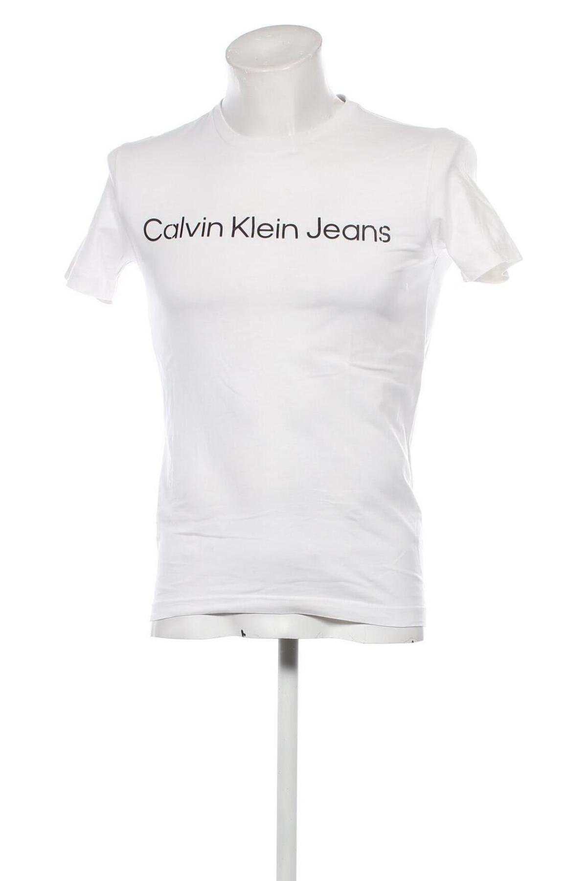 Męski T-shirt Calvin Klein Jeans, Rozmiar S, Kolor Biały, Cena 130,99 zł