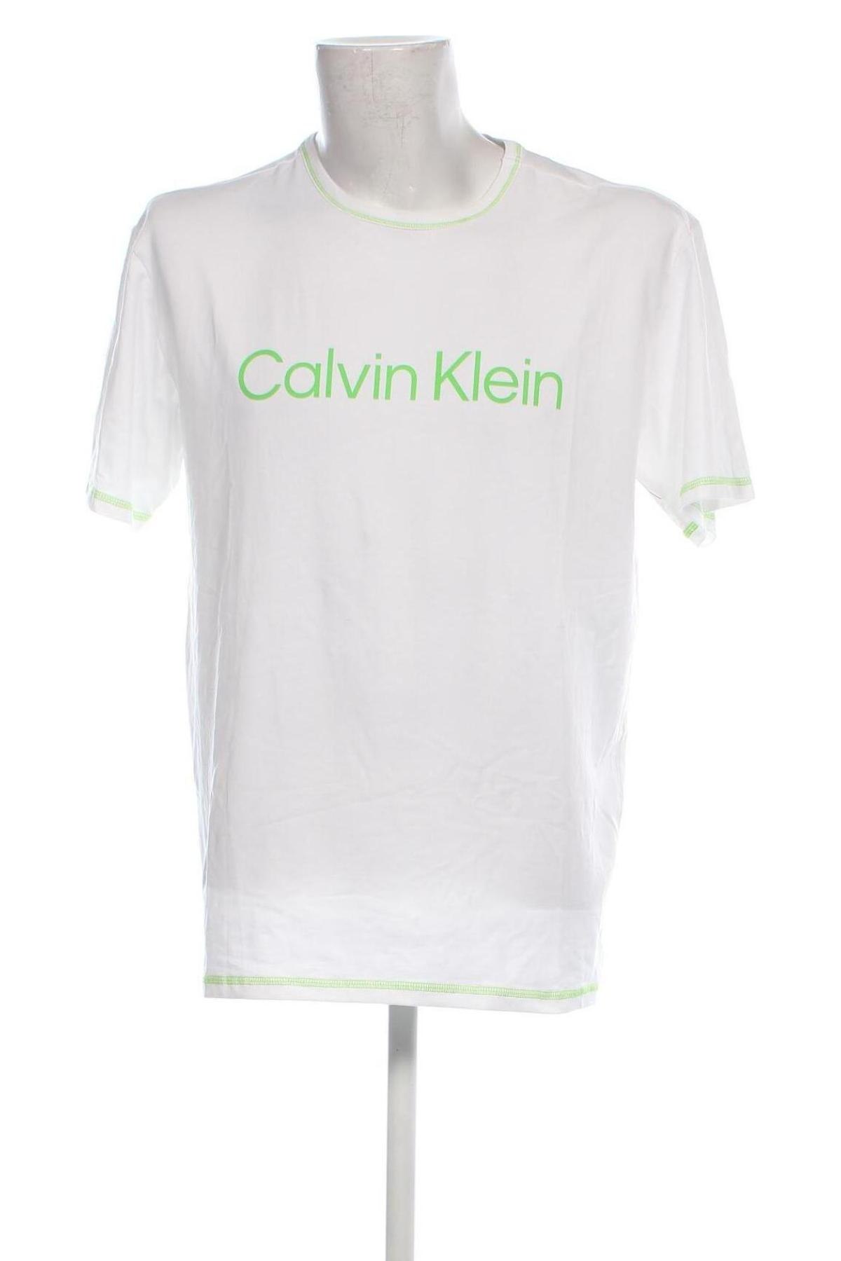 Tricou de bărbați Calvin Klein Jeans, Mărime M, Culoare Alb, Preț 145,99 Lei