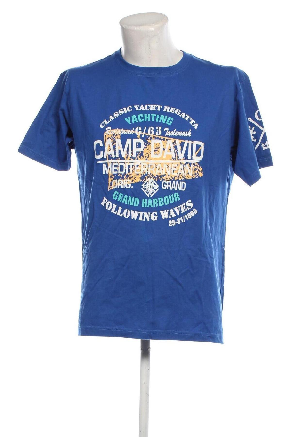 Męski T-shirt Camp David, Rozmiar L, Kolor Niebieski, Cena 79,96 zł