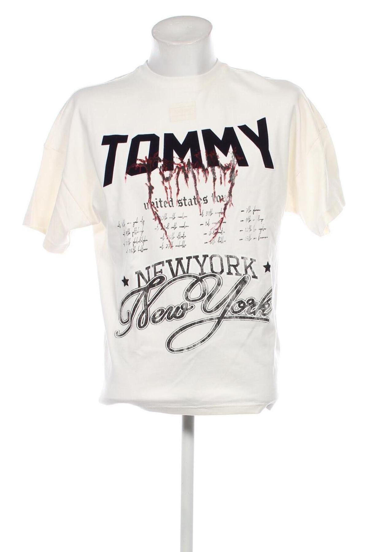 Męski T-shirt Tommy Jeans, Rozmiar XS, Kolor ecru, Cena 139,99 zł