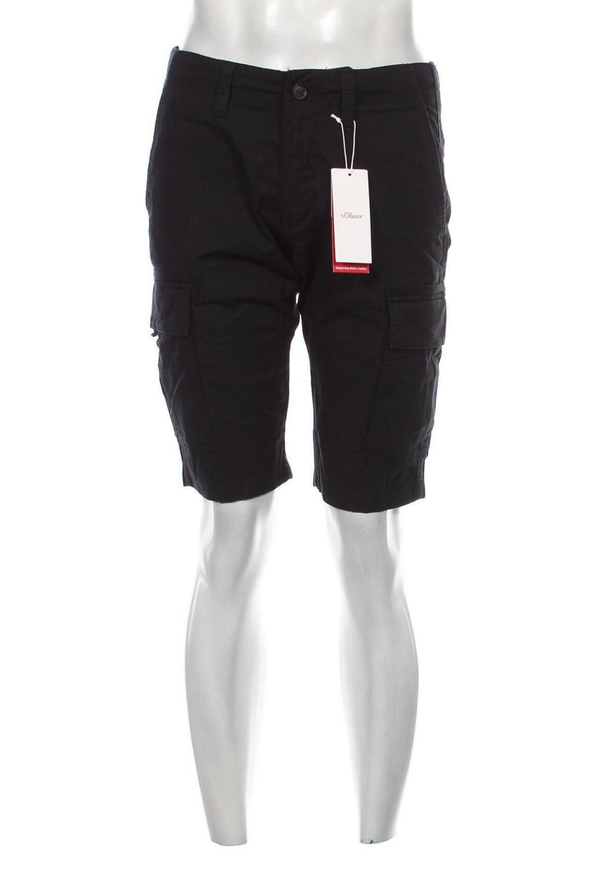 Pantaloni scurți de bărbați S.Oliver, Mărime M, Culoare Negru, Preț 203,95 Lei