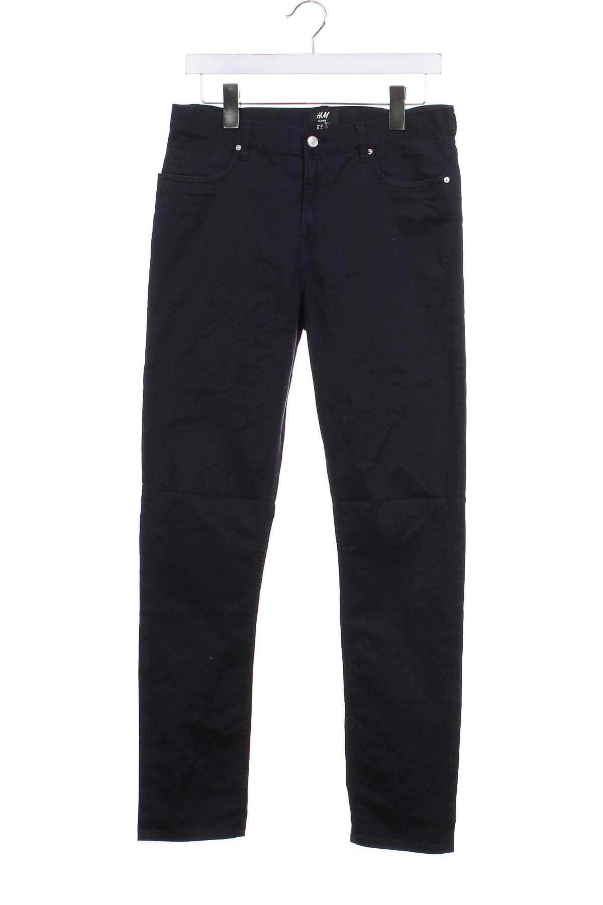 Мъжки панталон H&M, Размер S, Цвят Син, Цена 8,70 лв.