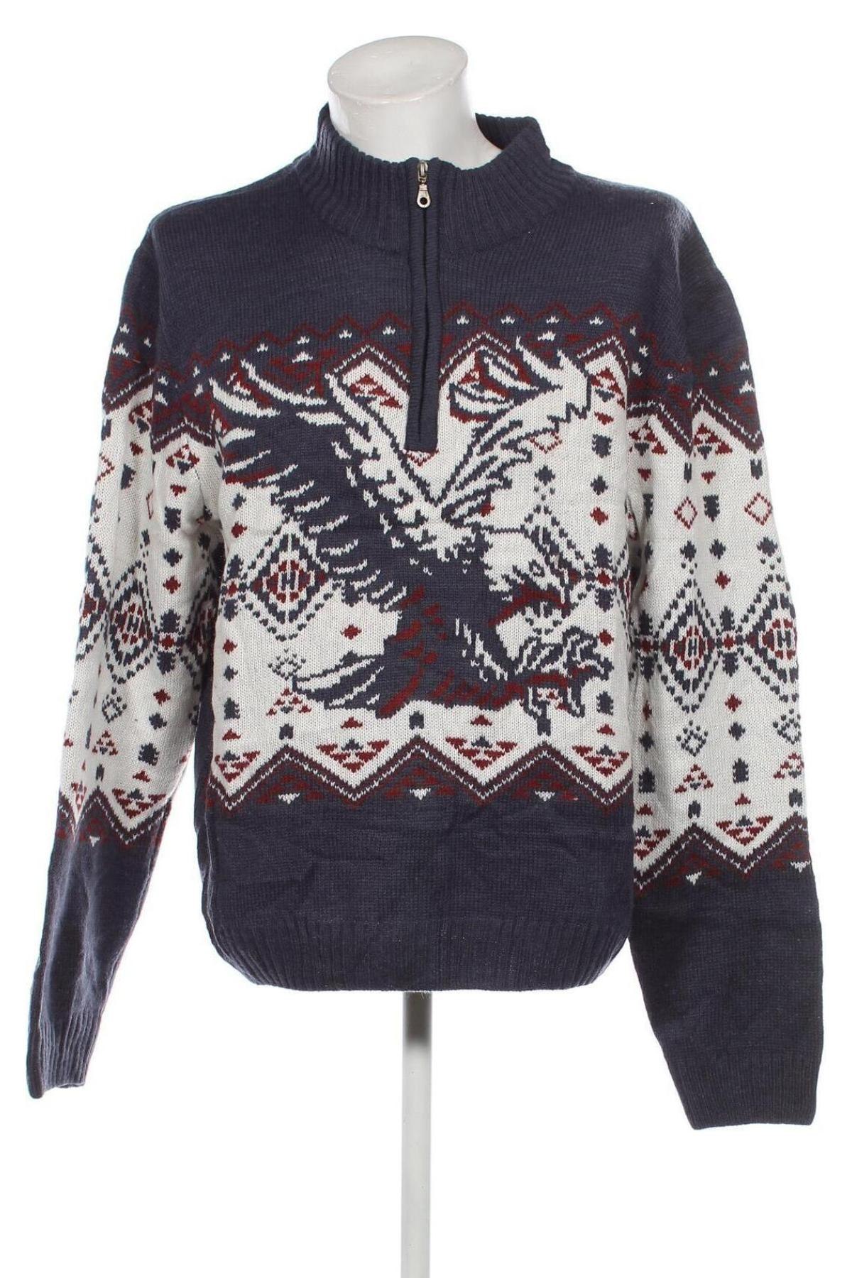 Męski sweter Atlas For Men, Rozmiar 5XL, Kolor Niebieski, Cena 92,76 zł