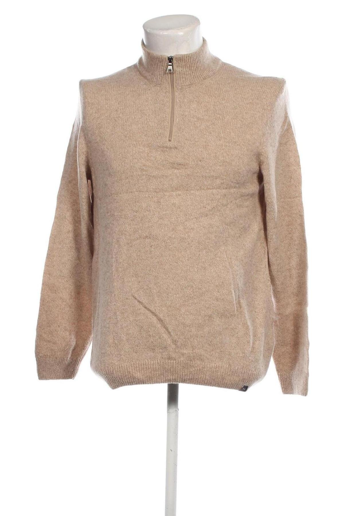 Herrenpullover Brax, Größe M, Farbe Beige, Preis € 15,49