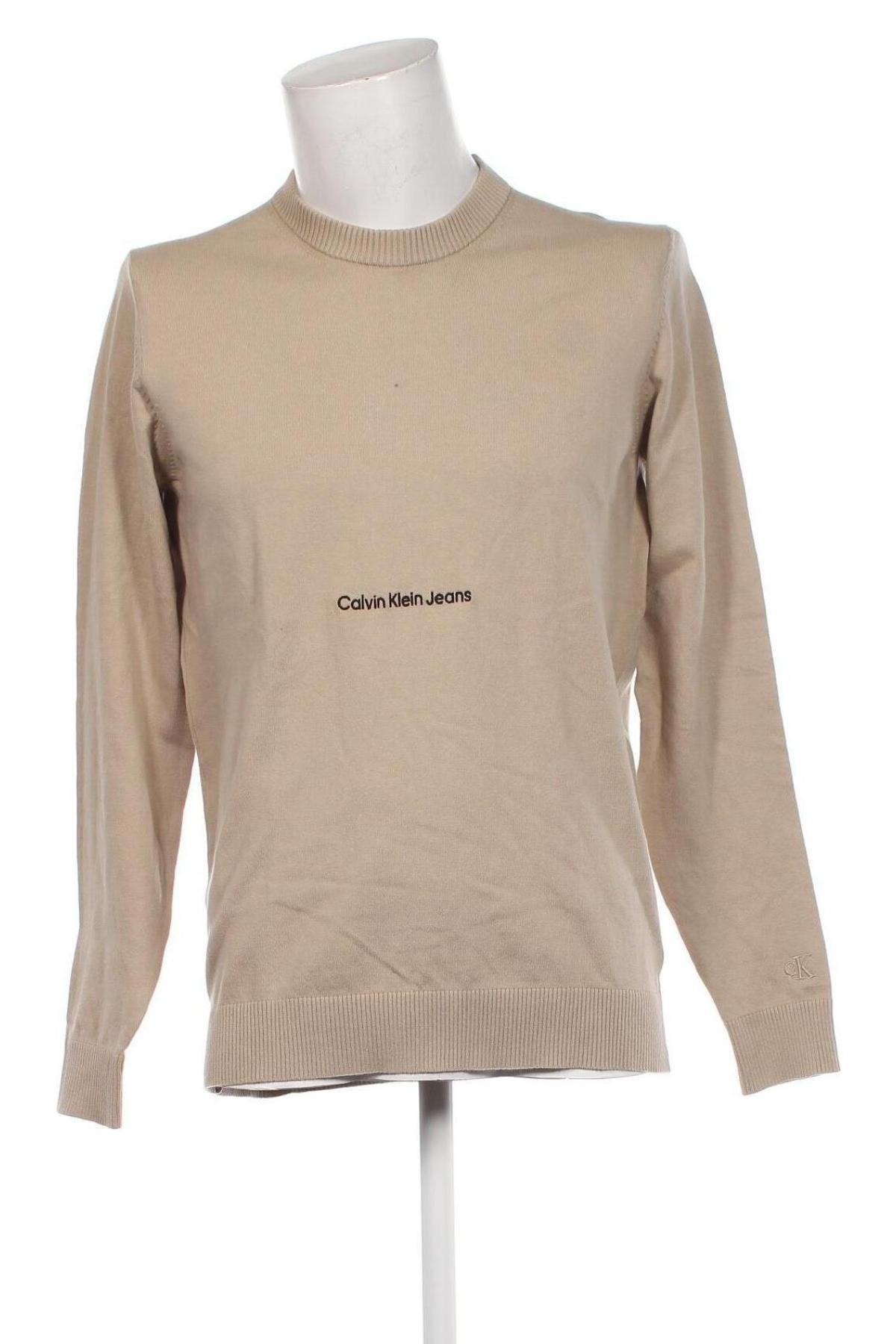 Herrenpullover Calvin Klein, Größe L, Farbe Beige, Preis 57,49 €