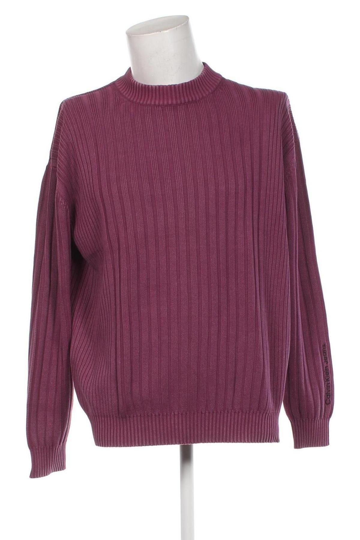 Herrenpullover Calvin Klein Jeans, Größe M, Farbe Lila, Preis 33,49 €