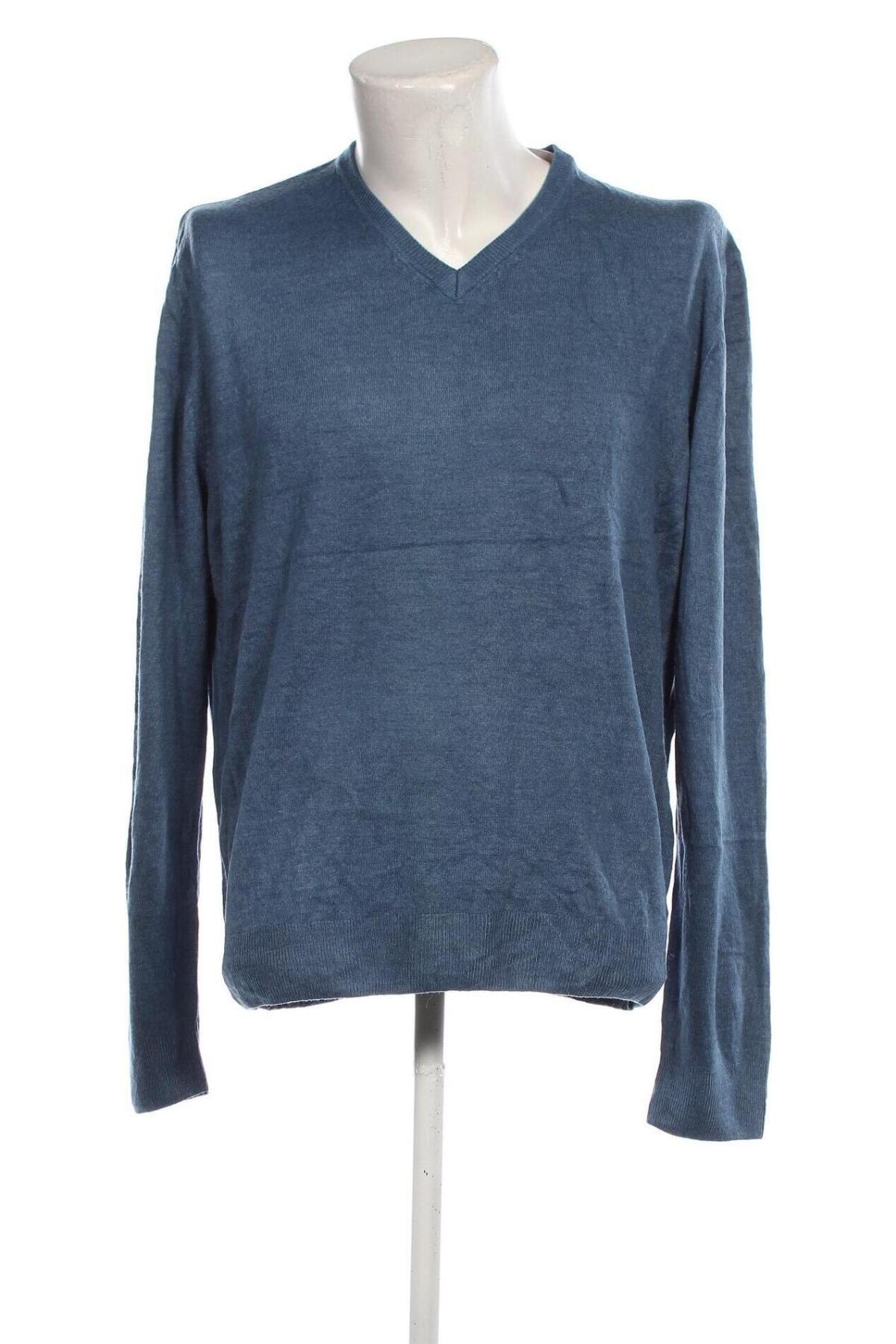 Мъжки пуловер Marks & Spencer, Размер XXL, Цвят Син, Цена 14,31 лв.