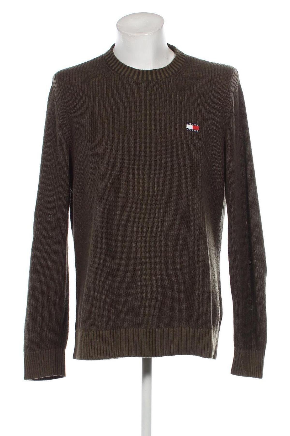 Herrenpullover Tommy Jeans, Größe L, Farbe Grün, Preis 104,99 €