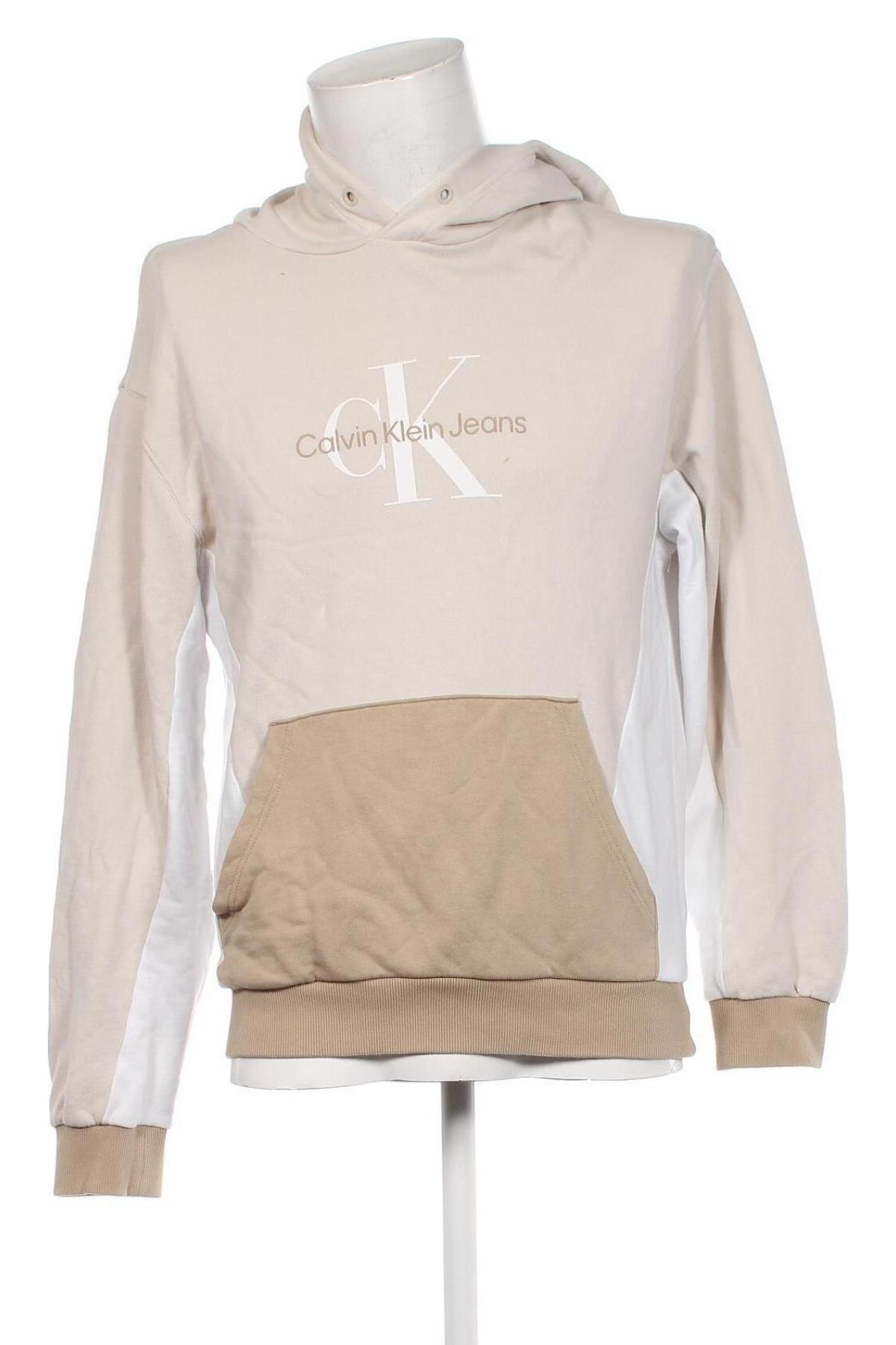 Herren Sweatshirt Calvin Klein Jeans, Größe S, Farbe Beige, Preis 94,99 €