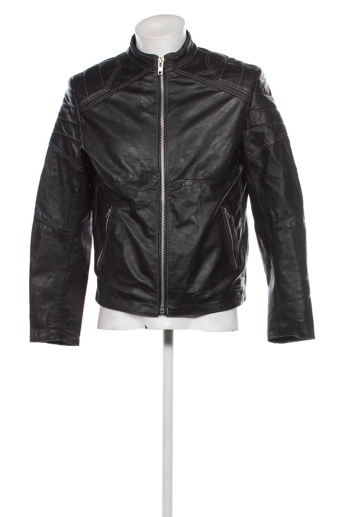Pánska kožená bunda , Veľkosť S, Farba Čierna, Cena  45,75 €