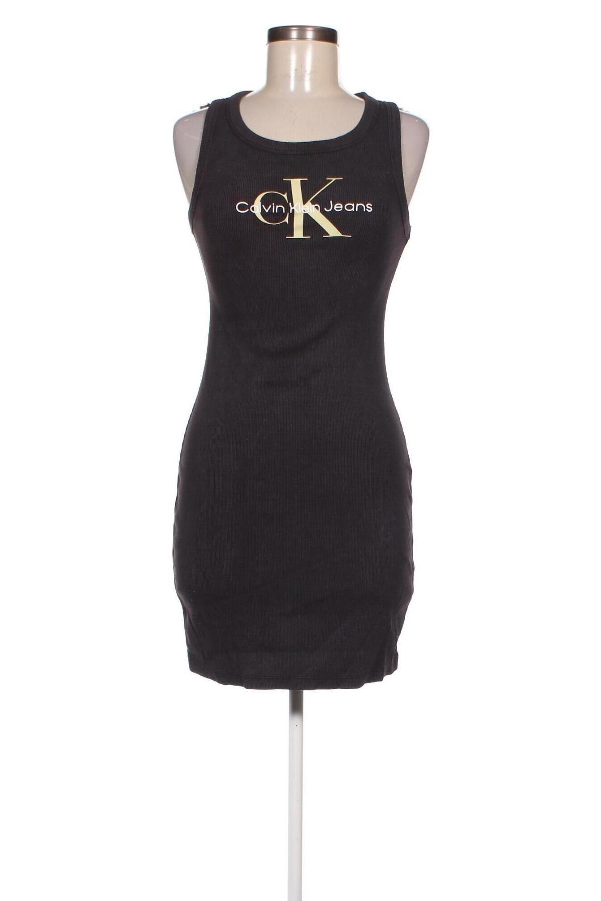 Kleid Calvin Klein Jeans, Größe XXS, Farbe Schwarz, Preis € 37,99