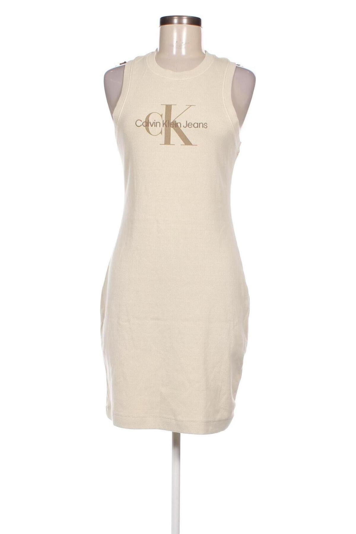 Kleid Calvin Klein Jeans, Größe M, Farbe Beige, Preis 37,99 €