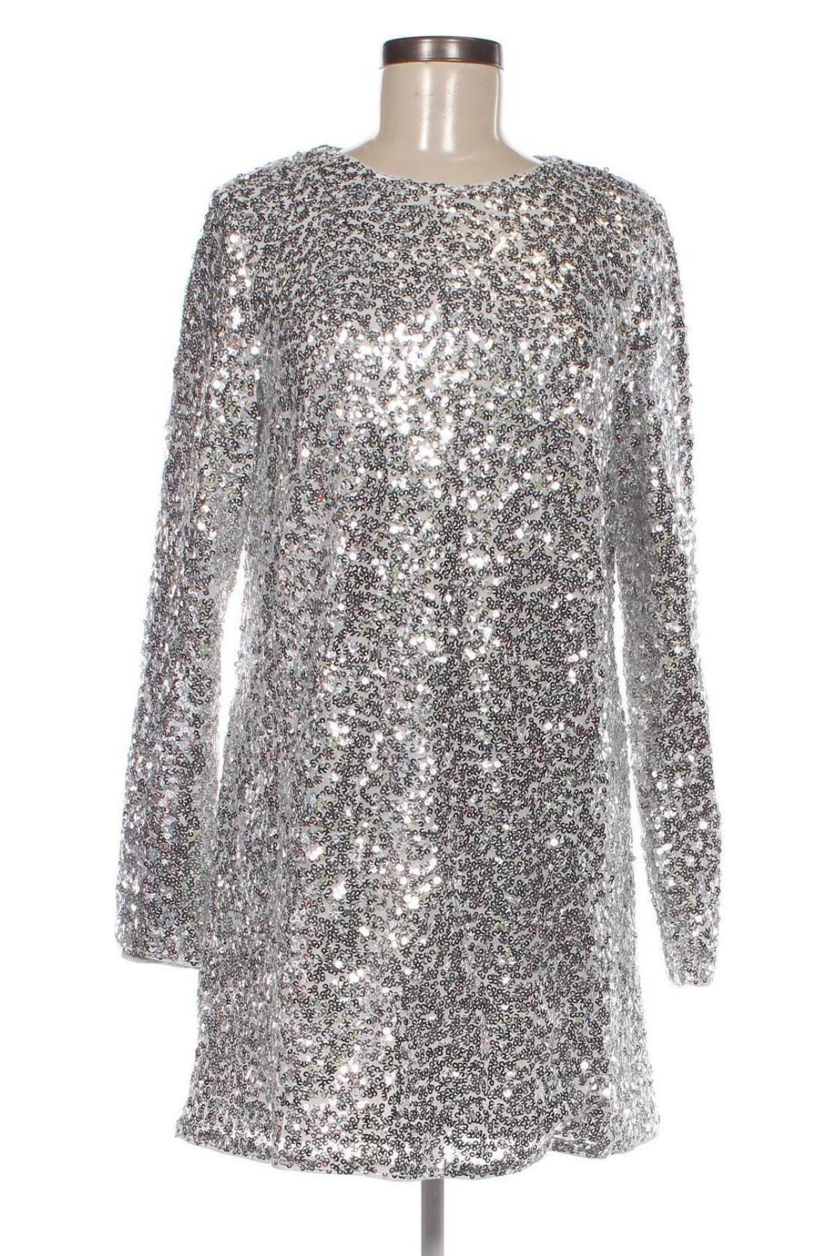 Kleid H&M, Größe L, Farbe Silber, Preis € 16,29