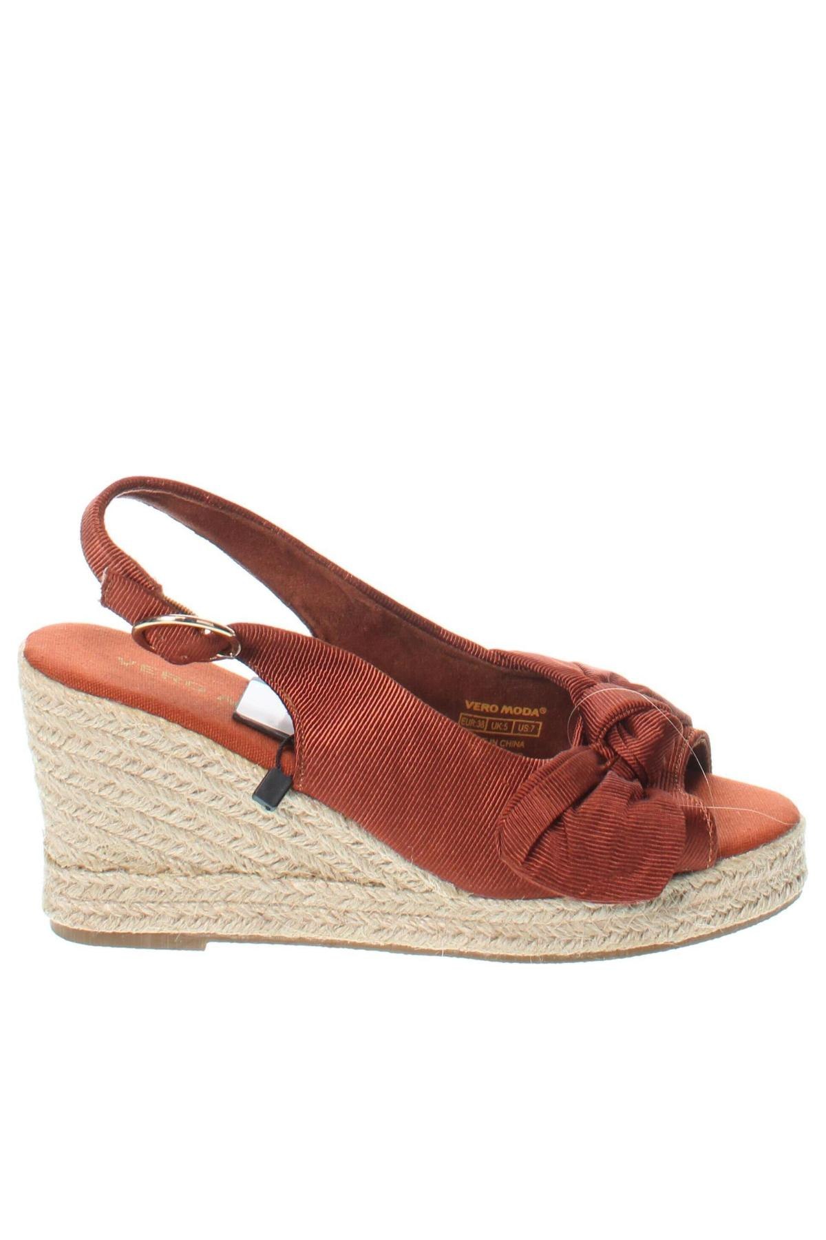 Sandalen Vero Moda, Größe 38, Farbe Braun, Preis 11,11 €