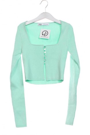 Damski kardigan Zara, Rozmiar XS, Kolor Zielony, Cena 88,99 zł
