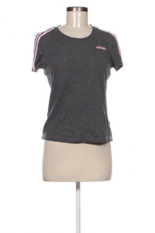 Γυναικείο t-shirt Adidas, Μέγεθος S, Χρώμα Γκρί, Τιμή 17,99 €