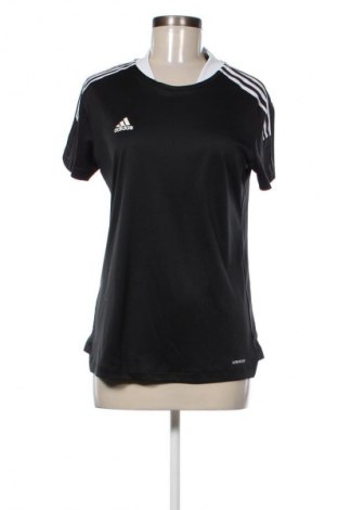 Γυναικείο t-shirt Adidas, Μέγεθος M, Χρώμα Μαύρο, Τιμή 17,99 €