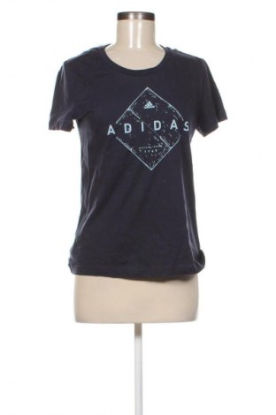 Γυναικείο t-shirt Adidas, Μέγεθος M, Χρώμα Μπλέ, Τιμή 17,99 €