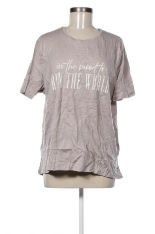 Γυναικείο t-shirt Amisu, Μέγεθος L, Χρώμα Γκρί, Τιμή 10,99 €
