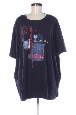 Γυναικείο t-shirt Laura Torelli, Μέγεθος 3XL, Χρώμα Μπλέ, Τιμή 10,99 €