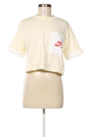 Γυναικείο t-shirt Nike, Μέγεθος S, Χρώμα Κίτρινο, Τιμή 17,99 €