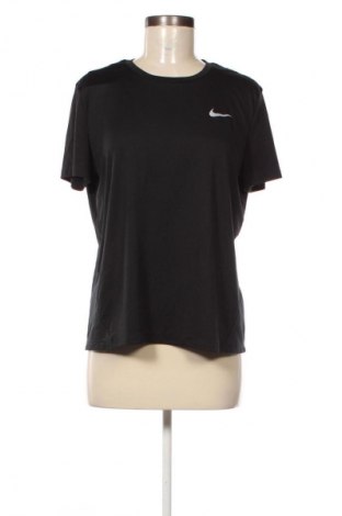 Γυναικείο t-shirt Nike Running, Μέγεθος L, Χρώμα Μαύρο, Τιμή 7,99 €