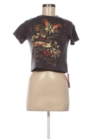 Damski T-shirt Romwe, Rozmiar S, Kolor Szary, Cena 91,99 zł