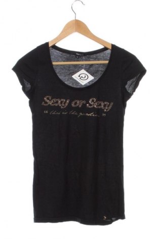 Γυναικείο t-shirt Tally Weijl, Μέγεθος XS, Χρώμα Μαύρο, Τιμή 10,23 €