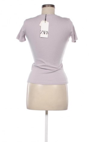 Damski T-shirt Zara, Rozmiar S, Kolor Fioletowy, Cena 55,17 zł
