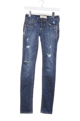 Blugi de femei Hollister, Mărime XXS, Culoare Albastru, Preț 108,00 Lei