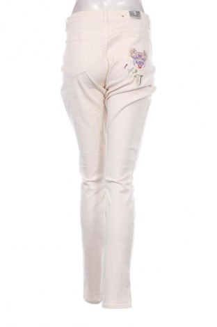 Damskie spodnie Trussardi Jeans, Rozmiar L, Kolor ecru, Cena 220,69 zł
