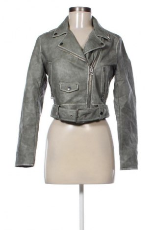 Damen Lederjacke Bershka, Größe S, Farbe Grün, Preis € 16,99