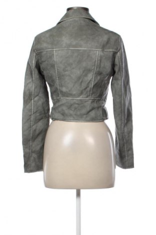 Damen Lederjacke Bershka, Größe S, Farbe Grün, Preis € 16,99