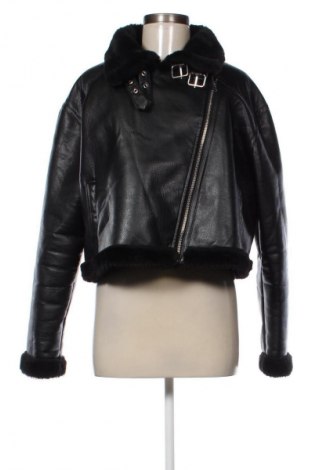 Dámska kožená bunda  H&M Divided, Veľkosť L, Farba Čierna, Cena  33,95 €