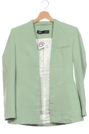Damen Blazer Zara, Größe XS, Farbe Grün, Preis 30,99 €