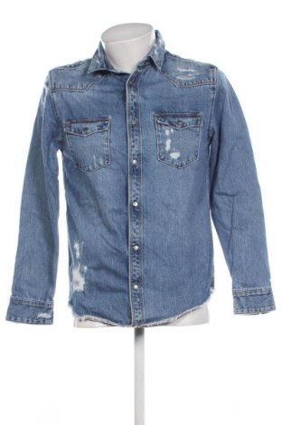Мъжка риза Zara, Размер M, Цвят Син, Цена 14,99 лв.